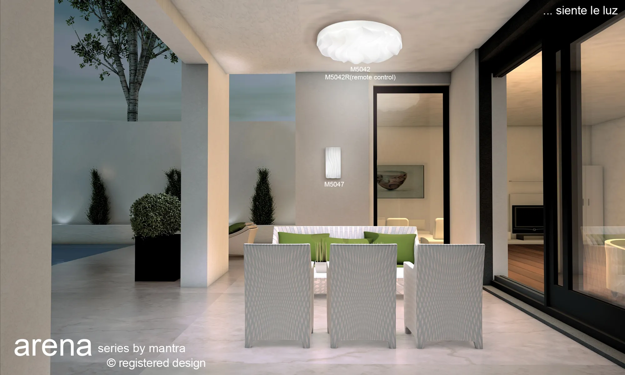 Arena Wall Lights Mantra Flush Wall Lights